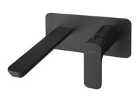 Wastafelmengkraan Inbouw Sapho Spy 1-hendel Uitloop Recht 19 cm Mat Zwart - thumbnail