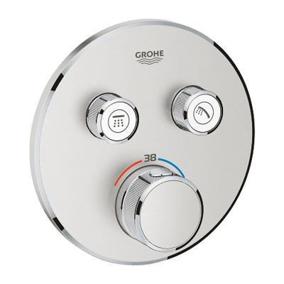 Grohe SmartControl Inbouwthermostaat - 3 knoppen - rond - supersteel 29119dc0