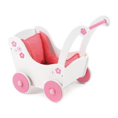 Houten poppenwagen Fiori Bianco