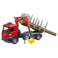 bruder Vrachtwagen Mercedes Benz Arocs houten transportwagen met grijpboerderij Kant-en-klaar model Vrachtwagen (model) - thumbnail