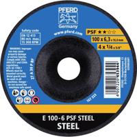 PFERD TOOLS 62010634 E 100-6 PSF STEEL/16,0 Afbraamschijf gebogen Diameter 100 mm Boordiameter 16 mm Gietijzer, Staal, Gegoten staal 10 stuk(s) - thumbnail
