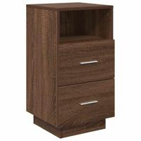 Nachtkastjes 2 st met 2 lades 36x36x68 cm bruin eikenkleurig - thumbnail