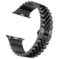 Metalen schakelband - Zwart - Geschikt voor Apple watch 38mm / 40mm / 41mm / 42mm - thumbnail