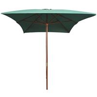 Parasol met houten paal 200x300 cm groen - thumbnail