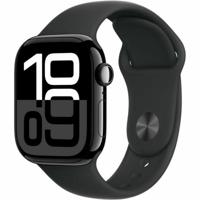 Apple Watch Series 10 (GPS 42 mm) Smartwatch - Kast van gitzwart aluminium - Zwart sportbandje (S/M). Conditie bijhouden, Ecg-app, always on Retina-display, waterbestendig - thumbnail