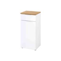 Lage badkamerkast Palma Eiken Wit 86 cm - thumbnail
