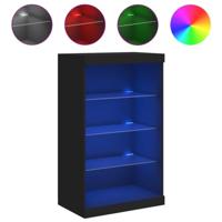 Dressoir met LED-verlichting 60,5x37x100 cm zwart - thumbnail