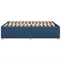 Bedframe zonder matras stof blauw 140x190 cm - thumbnail