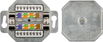 RJ45 Wandcontactdoos Opbouw - 2x RJ45 - CAT-5e - Incl. Afdekraam - Afgeschermde Netwerkdoos - 10 Gigabit - Wit