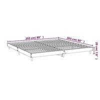 Bedframe massief hout zwart 200x200 cm - thumbnail