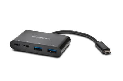 Kensington CH1000 USB-C 4-Port Hub USB 3.0-hub 2 + 2 poorten Zwart Kensington CH1000 USB-C 4-Port Hub USB 3.0-hub 2 + 2 poorten Zwart