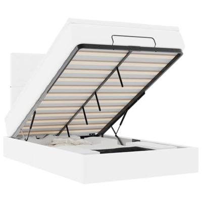 Ottoman bed met matras 120x190 cm kunstleer wit