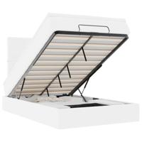 Ottoman bed met matras 120x190 cm kunstleer wit - thumbnail