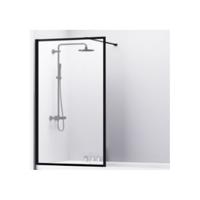 Badwand Van Rijn ST04 Helder Glas 8 mm Aluminium Zwart Profiel 80x160 cm van Rijn - thumbnail