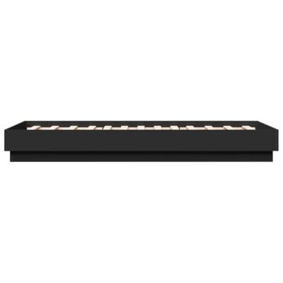 Bedframe met LED-verlichting zwart 75x190 cm