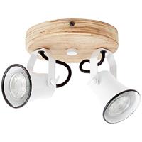 Brilliant Seed 82224/05 Plafondspot LED GU10 10 W Wit, Hout (licht) - thumbnail