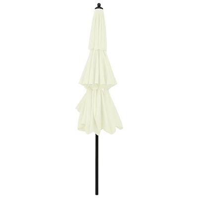 Parasol 3-laags met aluminium paal 3 m zandkleurig Parasol 3-laags met aluminium paal 3 m zandkleurig