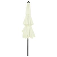 Parasol 3-laags met aluminium paal 3 m zandkleurig - thumbnail