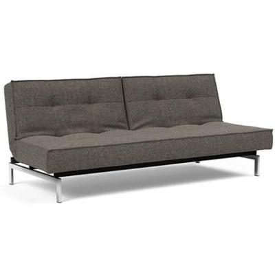 Innovation Splitback Slaapbank Donkergrijs | Chroom Innovation Splitback Slaapbank Donkergrijs | Chroom