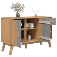Dressoir OLDEN 114x43x73,5 cm massief grenenhout grijs en bruin - thumbnail