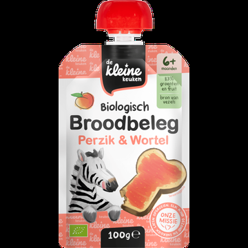 De Kleine Keuken Biologisch Broodbeleg Perzik & Wortel 6+ Maanden 100 g bij Jumbo