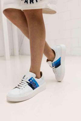 Philipp Plein 80013 01 Sneakers Kids Wit/Blauw - Maat 40 - Kleur: WitBlauw | Soccerfanshop