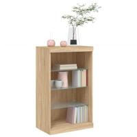 Dressoir met LED-verlichting 60,5x37x100 cm sonoma eikenkleurig - thumbnail