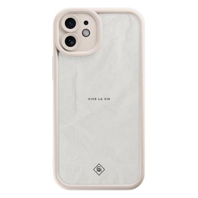 iPhone 12 beige case - Vive la vie