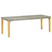 VidaXL Tuinbank 80 cm poly rattan grijs - thumbnail