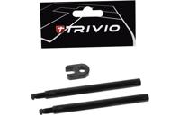 Trivio - ventielverlenger set zwart 80mm inclusief gereedschap - thumbnail