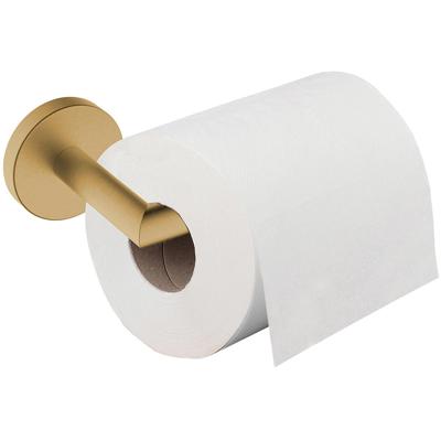 Wiesbaden Alonzo Toiletrolhouder met Vaste Arm - Geborsteld Messing