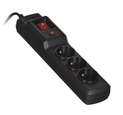 Activejet COMBO 3GN 5M power uitbreiding 3 AC-uitgang(en) Binnen Zwart