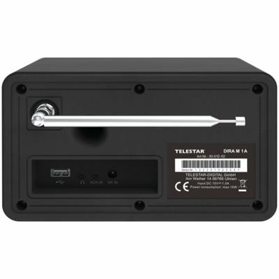 Telestar DIRA M 1 A EWF Compacte Multifunctionele Mono Radio Zwart - 30-012-02 Telestar DIRA M 1 A EWF Compacte Multifunctionele Mono Radio Zwart - 30-012-02