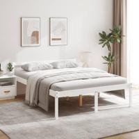 Seniorenbed massief grenenhout wit 150x200 cm - thumbnail