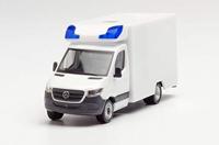 Herpa 013826 H0 Hulpdienstvoertuig Mercedes Benz Sprinter 18 Fahrtec RTW (nieuwe opbouw), wit - thumbnail