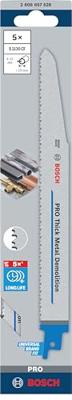Bosch Professional S1130CF PRO Reciprozaagblad 225mm Thick Metal Demolition VE=5 - 2608657528 - thumbnail