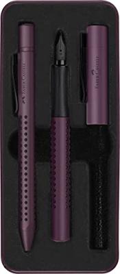 Faber Castell FC-201530 Balpen En Vulpen Faber-Castell Grip Berry In Giftbox