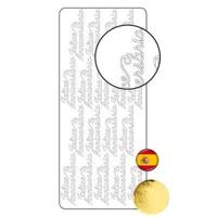 Vaessen Creative • sticker 10x23cm 10pcs goud "feliz anniversario" - thumbnail