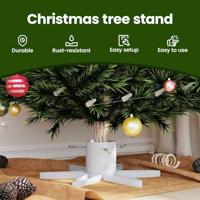Kerstboomstandaard 1.73 Wit 49 x 49 x 15,5 cm Staal - thumbnail