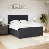 Boxspring met matras fluweel zwart 200x200 cm - thumbnail
