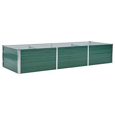 VidaXL Plantenbak verhoogd 240x80x45 cm gegalvaniseerd staal groen VidaXL Plantenbak verhoogd 240x80x45 cm gegalvaniseerd staal groen