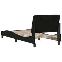 Bedframe zonder matras 90x190 cm stof zwart - thumbnail