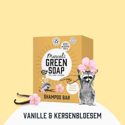 Marcel&apos;s Green Soap Shampoo bar - vanille & kersenbloesem - 90g