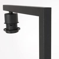 Steinhauer VloerlampStang zwart met strokleurige kap - 3706ZW - thumbnail