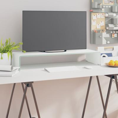 Tv-meubel/monitorverhoger 80x30x13 cm glas groen Tv-meubel/monitorverhoger 80x30x13 cm glas groen