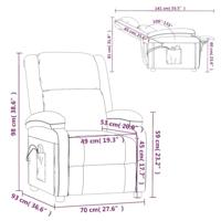 Massagestoel elektrisch fluweel crèmekleurig - thumbnail