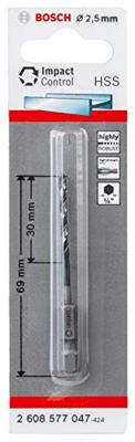 Bosch Accessoires Spiraalboor Impact Control HSS 2,5mm - 2608577047 - thumbnail