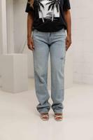 Unique The Label Remi Mid Waist Jeans Dames Lichtblauw - Maat 34 - Kleur: Lichtblauw | Soccerfanshop - thumbnail