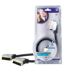 Scartkabel 21 pins hoge kwaliteit 0,75m Scartkabel 21 pins hoge kwaliteit 0,75m