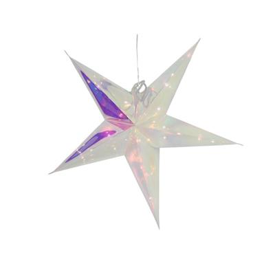 Svenska Living Ster iriserend 53cm 20led timer 2xaa Svenska Living Ster iriserend 53cm 20led timer 2xaa
